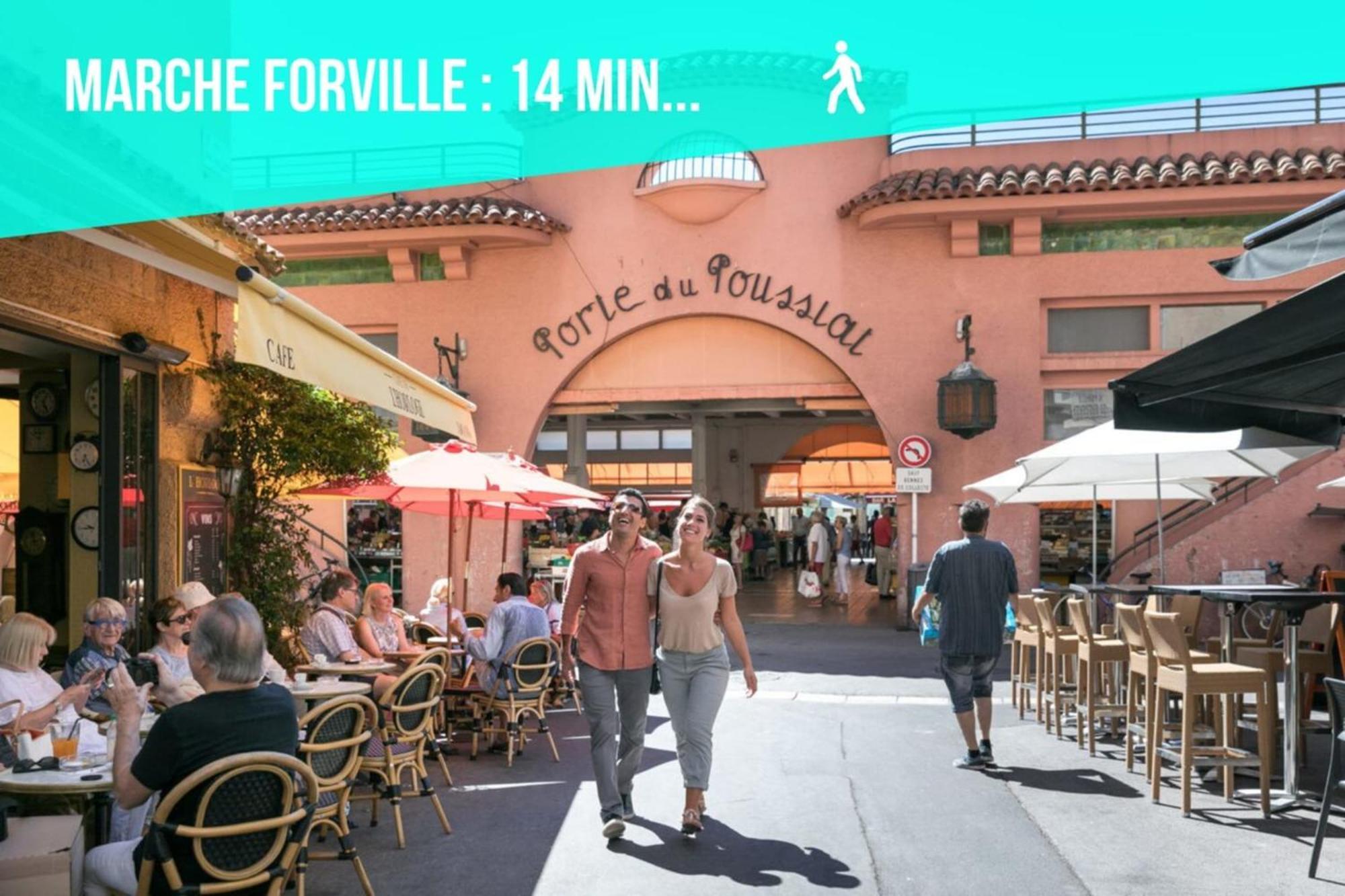 Les Sorbiers - Centre Ville - Spacieux & Climatisation คานส์ ภายนอก รูปภาพ
